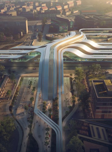 В Бюро Захи Хадид показали фантастический дизайн будущего железнодорожного терминала для Таллинна (фото)