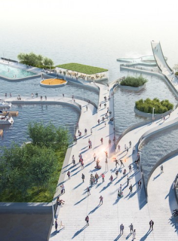 В Сеуле создадут необычную пешеходную набережную с множеством дорожек и «сплетенным» мостом