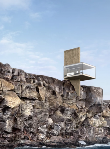 Стеклянный куб над скалами: украинская студия спроектировала дом для серфера