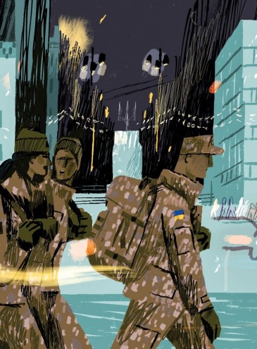 «Листівки з Києва» про напругу у столиці: Сергій Майдуков створив серію ілюстрацій для The New Yorker
