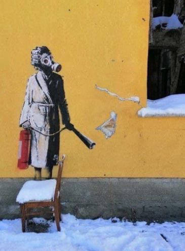 Організатору викрадення графіті Бенксі у Гостомелі загрожуе 12 років у тюрмі, робота не пошкоджена